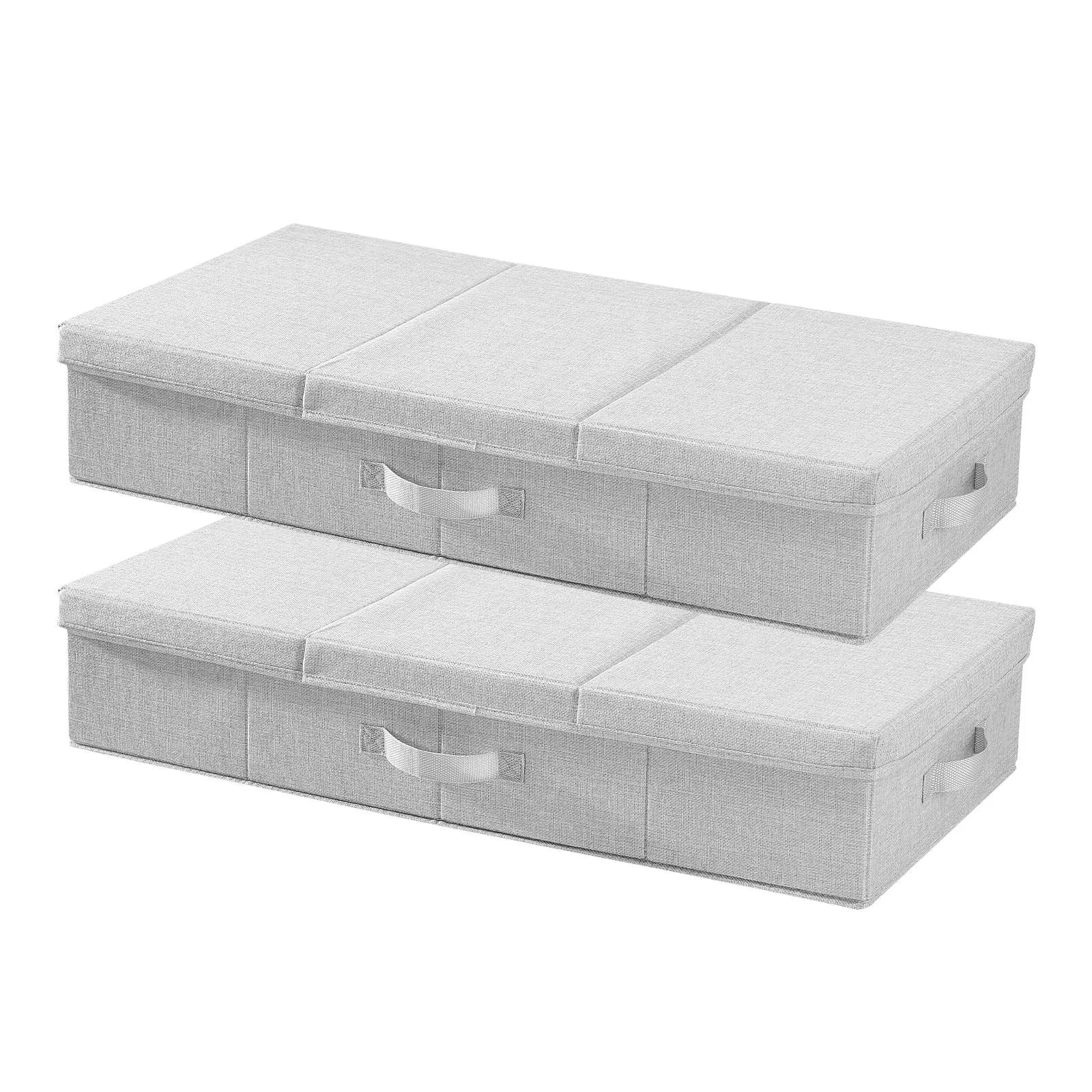 🛏️ Under Bed Storage Containers with Lids – 48L, 2 Pack (Gray)