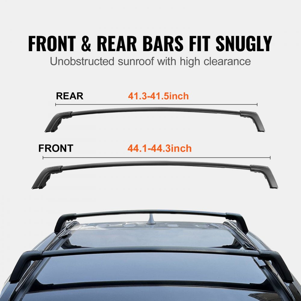VEVOR Roof Rack Cross Bars, Compatible with Toyota RAV4 2019-2023, 260lbs Load Capacity, Aluminum Anti-Rust Crossbars with Locks, Rooftop Cargo Bag Luggage Carrier (Not Fit for Adventure/TRD Off-Road)