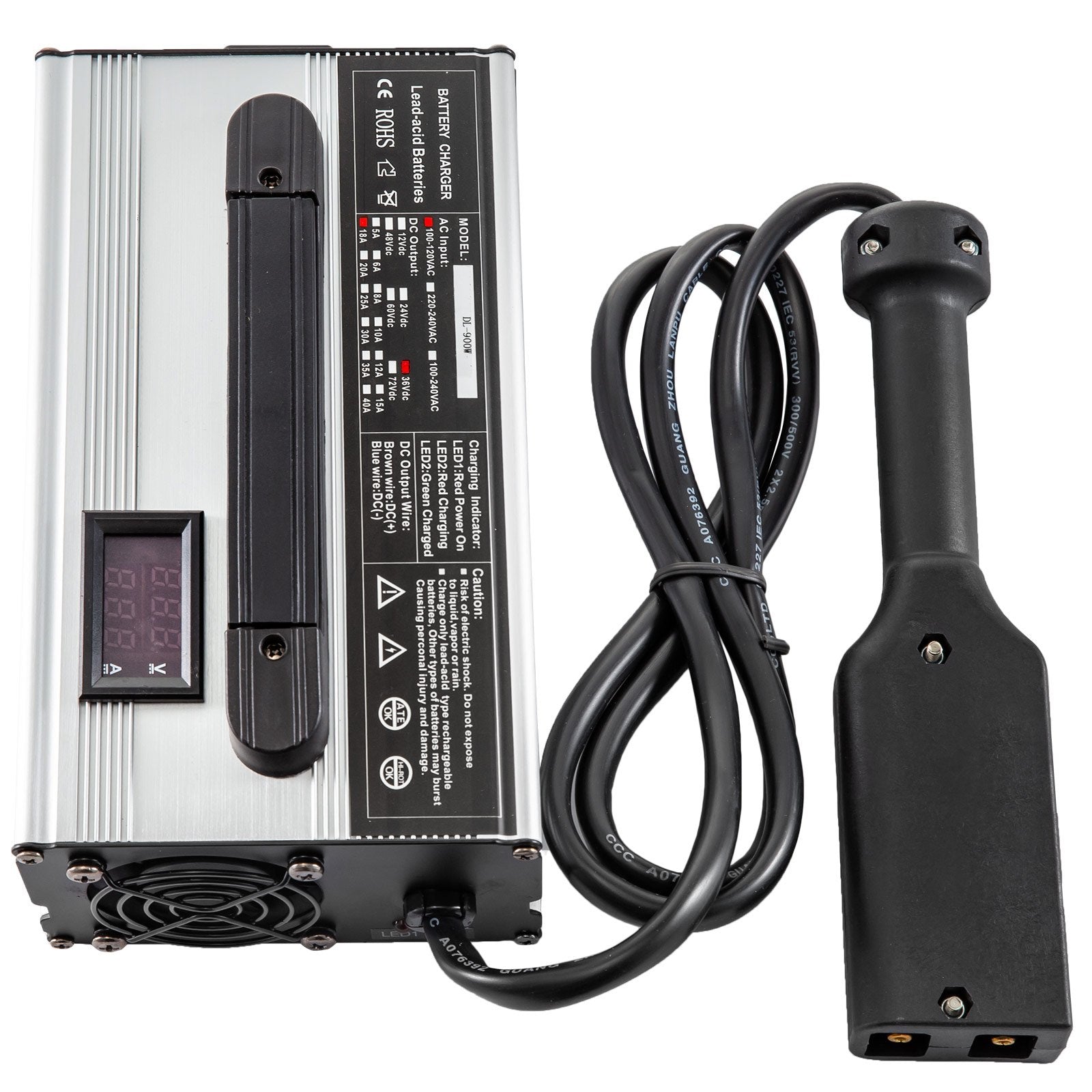 VEVOR 36V 18A Golf Cart Battery Charger Powerwise Plug with LED Indicator Lights 110V Club Car Charger for EzGo Ez-Go TXT Medalist D Style