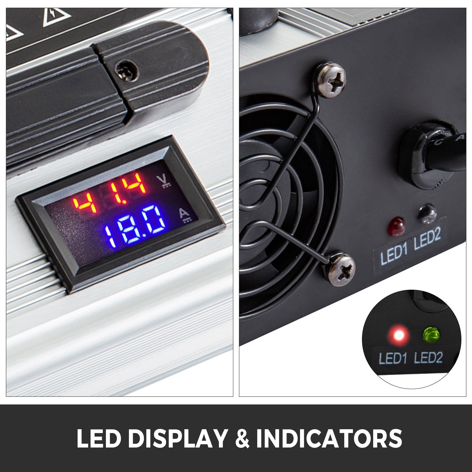 VEVOR 36V 18A Golf Cart Battery Charger Powerwise Plug with LED Indicator Lights 110V Club Car Charger for EzGo Ez-Go TXT Medalist D Style