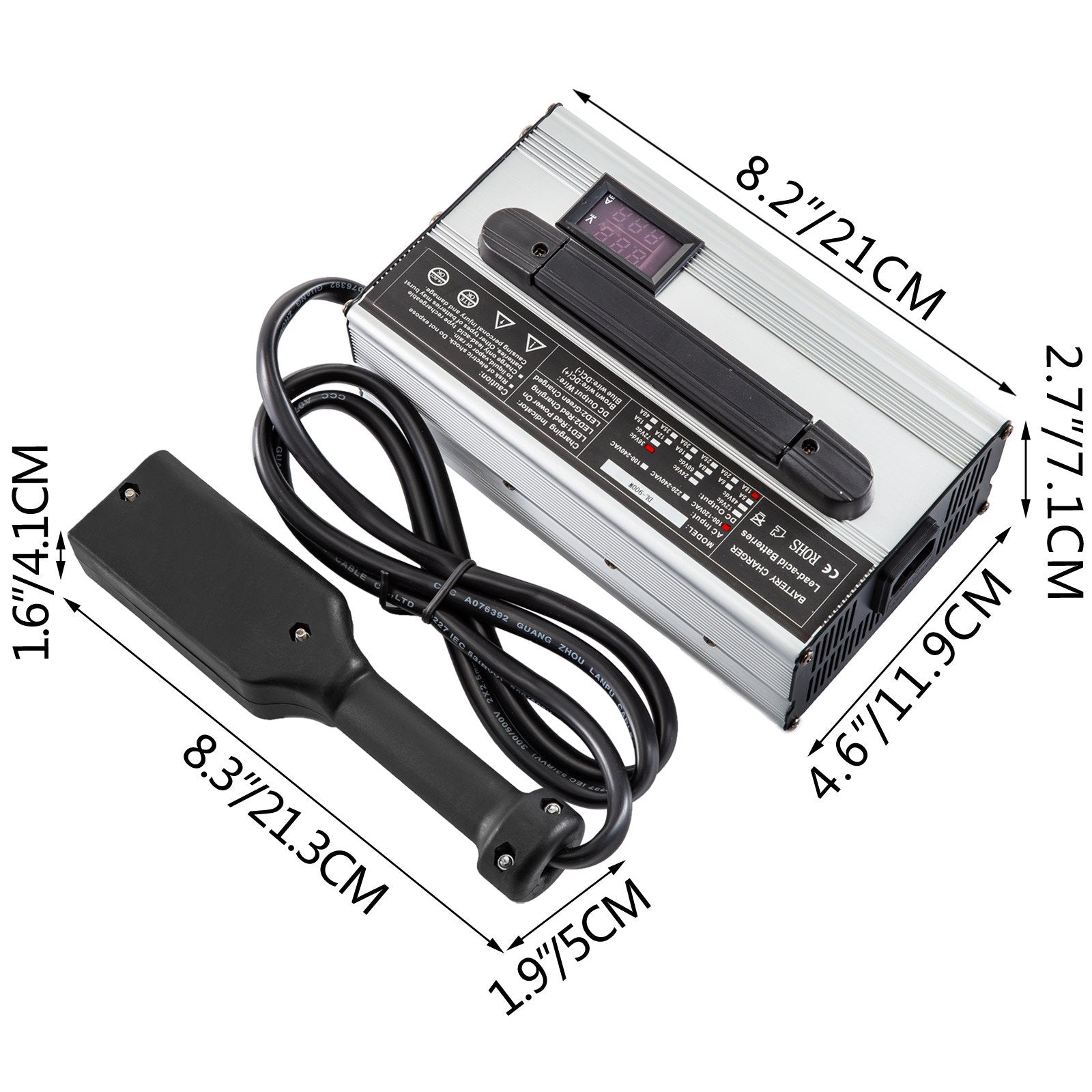 VEVOR 36V 18A Golf Cart Battery Charger Powerwise Plug with LED Indicator Lights 110V Club Car Charger for EzGo Ez-Go TXT Medalist D Style