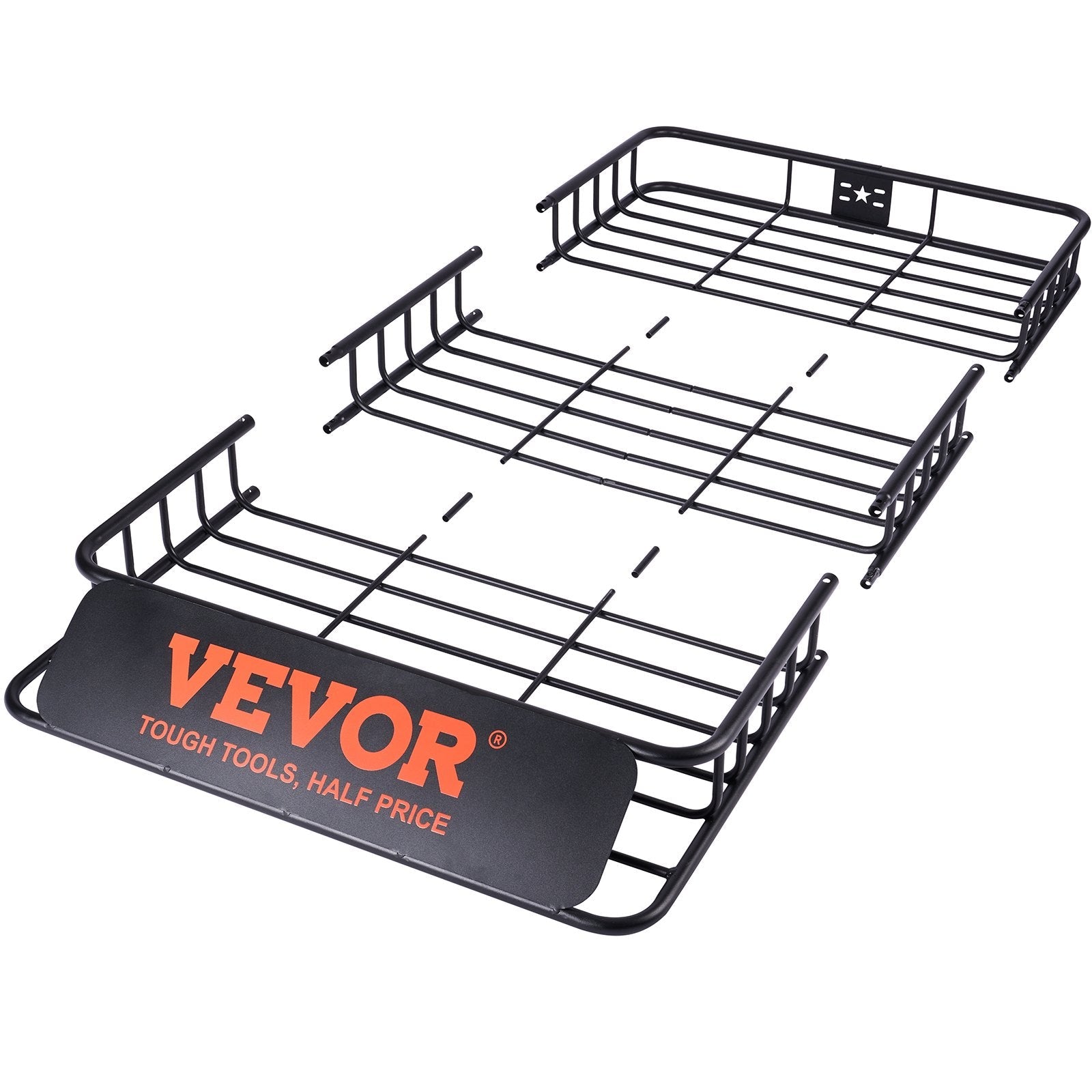 VEVOR Roof Rack Cargo Basket, 64" x 39" x 6" Rooftop Cargo Carrier with Extension, Heavy-duty 200 LBS Capacity Universal Roof Rack Basket, Luggage Holder for SUV, Truck, Vehicle