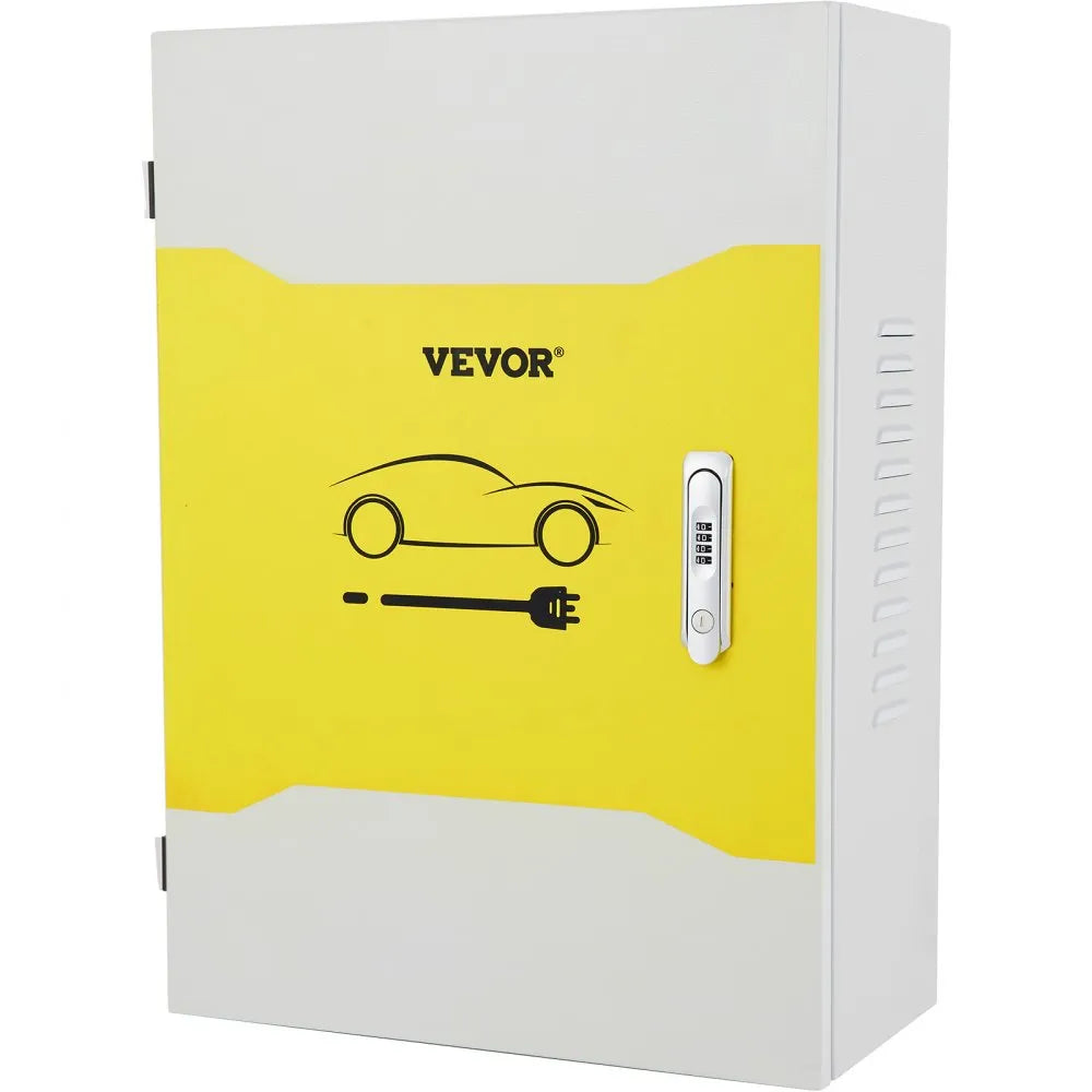 VEVOR Tesla Charger Station Box, 28 x 20 x 10", Outdoor Cable Box Charging Box Cable Organizer, IP32 Waterproof Dustproof Cool Roll Steel Electrical Enclosure Box, for Tesla Wall Connector