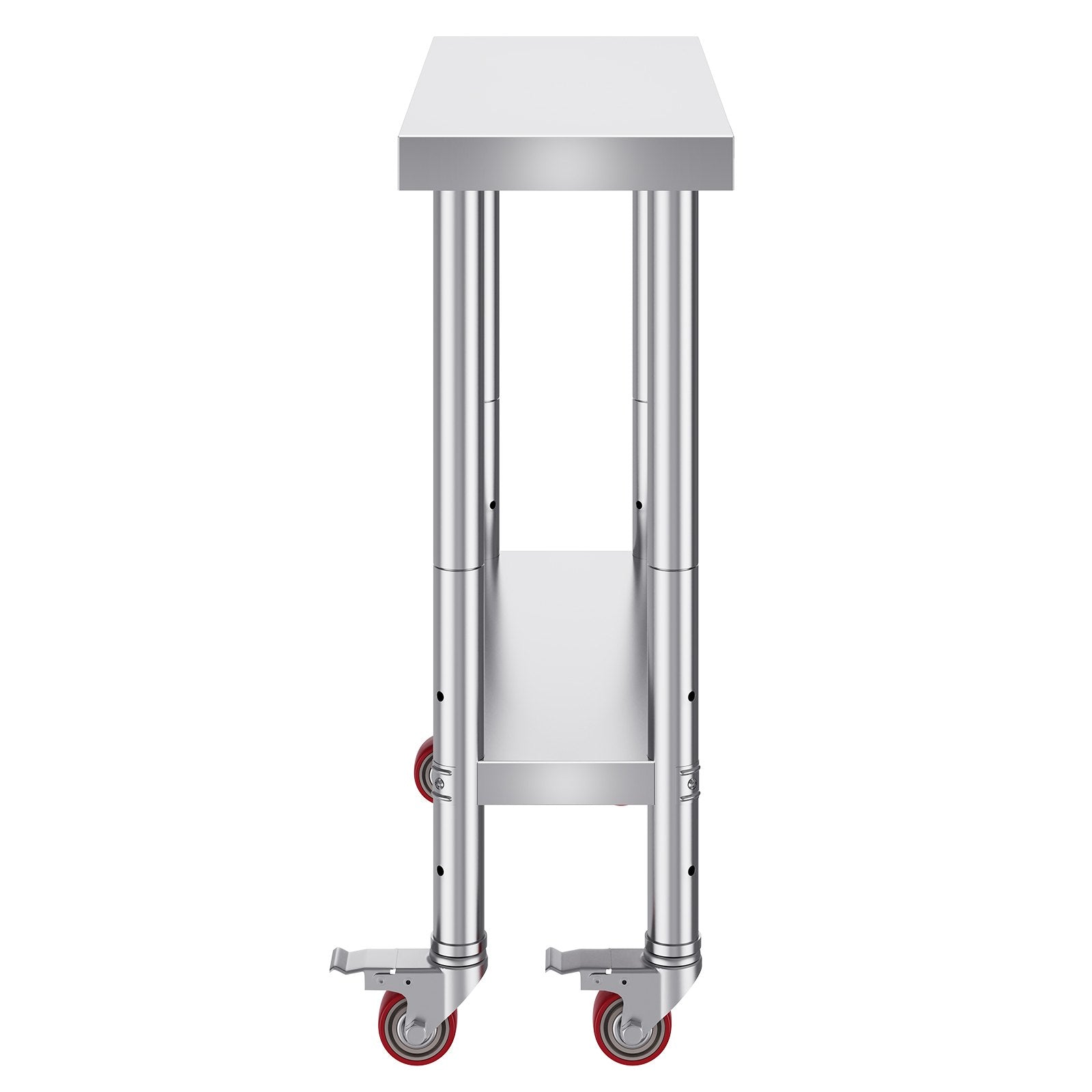 Work Table With Wheels 30"x12" Laundry Room Non-magnetic Table Overshelf Hot