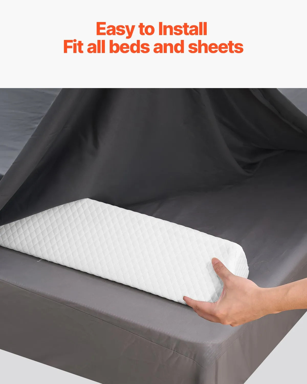 VEVOR Toddlers Bed Bumper 56 in Non-Slip Foam Bed Guard Rail Bumper Lightweight