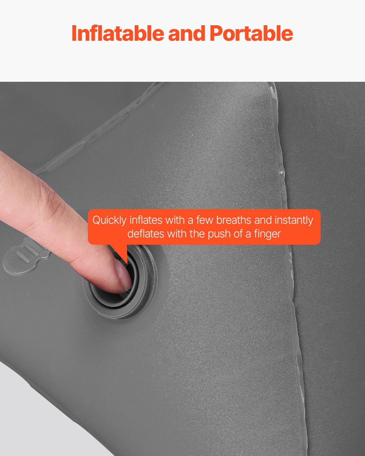 VEVOR Bed Bumper for Toddlers 52-inch Inflatable Bed Guard Rail with Safety Flap