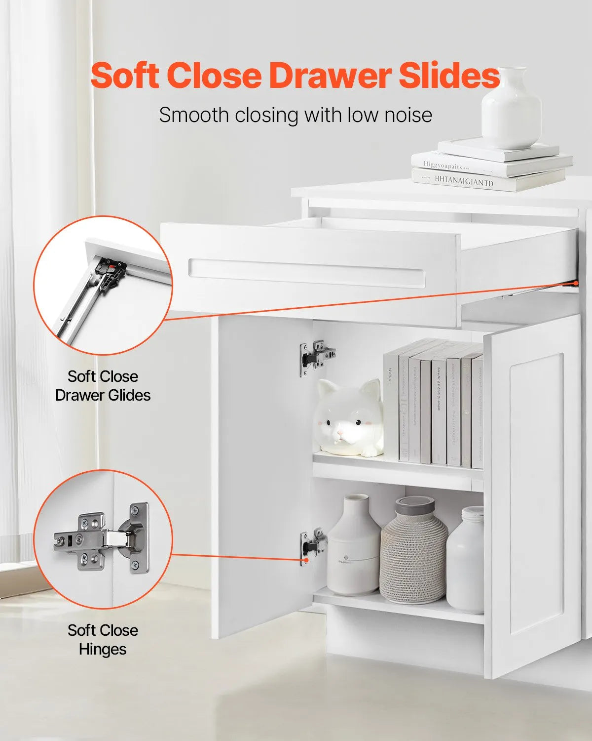 VEVOR Shaker Base Cabinet 24" W x 24" D x 34.5" H Ready to Assemble with Drawer