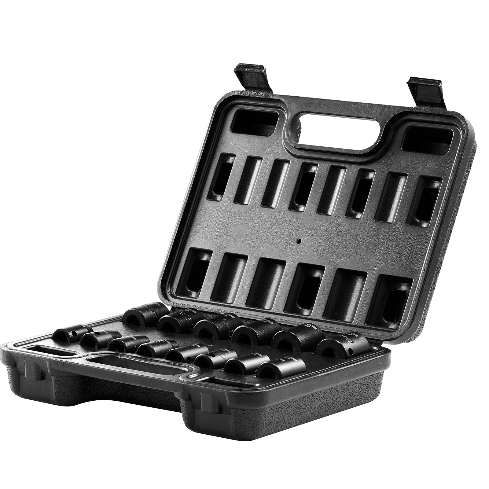 VEVOR Impact Sockets Set 14pcs 6-Point 3/8in Drive Bit Ratchet Tool Kit Case