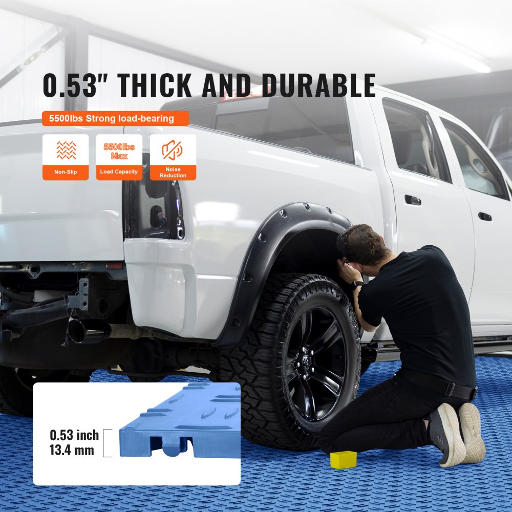 VEVOR Garage Tiles Interlocking 12x12 in 25 Pack Garage Flooring Tiles Blue