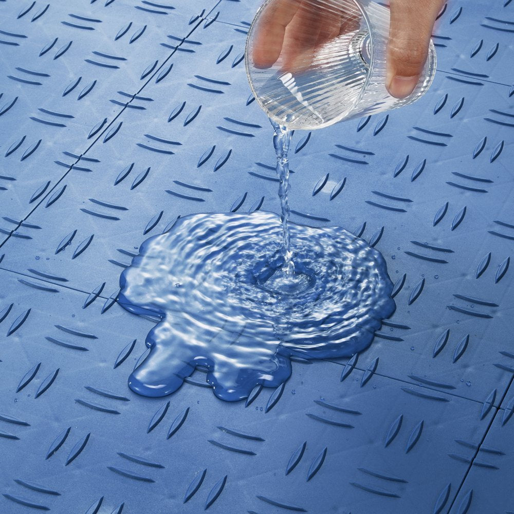 VEVOR Garage Tiles Interlocking 12x12 in 25 Pack Garage Flooring Tiles Blue