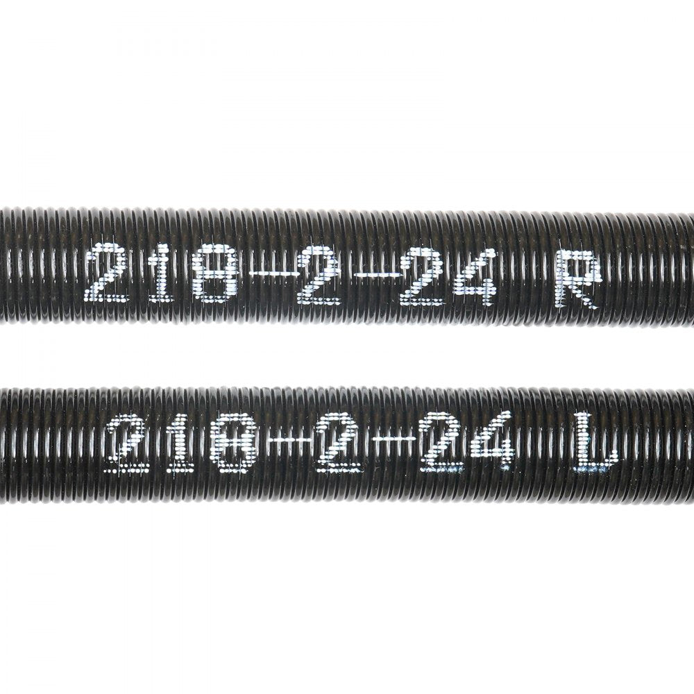 VEVOR Garage Door Torsion Springs, Pair of 0.218 x 2 x 24inch, 16000 Cycles, Garage Door Springs with Non-Slip Winding Bars, Gloves and Mounting Wrench, Electrophoresis Coated for Replacement