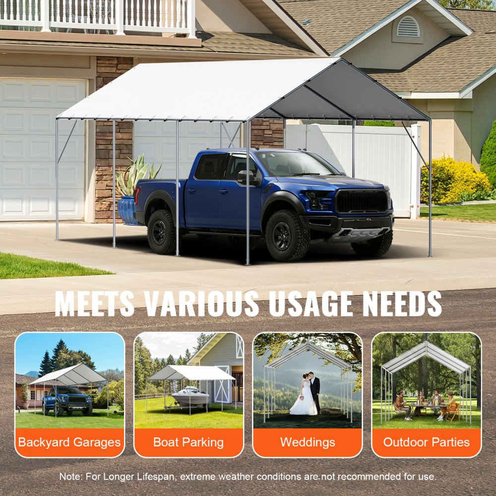 VEVOR 10x20FT Pop up Canopy with Removable Sidewalls, Instant Canopies Portable Gazebo & Wheeled Bag, UV Resistant Waterproof, Enclosed Canopy Tent for Outdoor Events, Patio, Backyard, Party, Parking