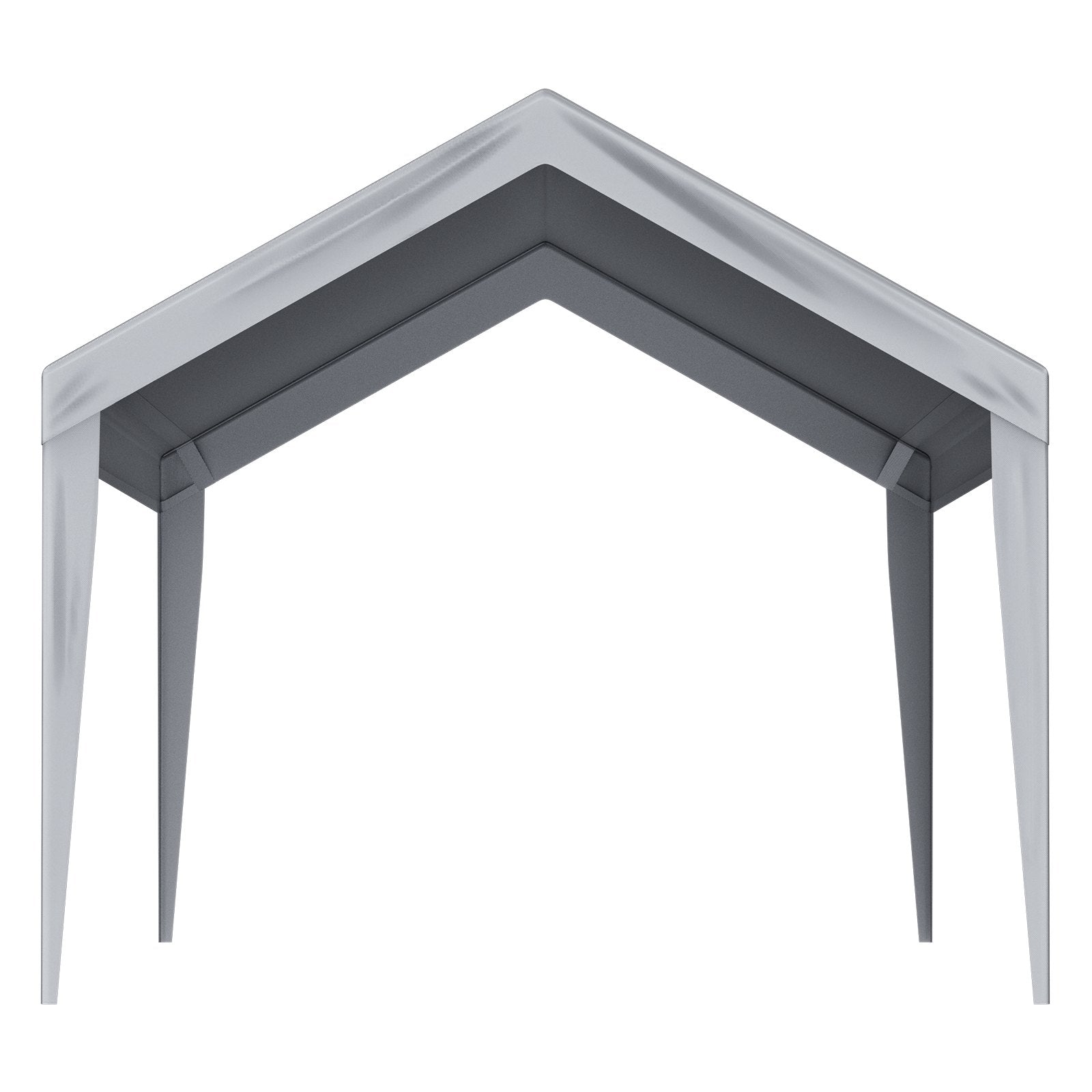 VEVOR Carport Replacement Canopy Cover 10 x 20 ft, Garage Top Tent Shelter Tarp Heavy-Duty Waterproof & UV Protected, Easy Installation with Ball Bungees,Grey (Only Top Cover, Frame Not Include)