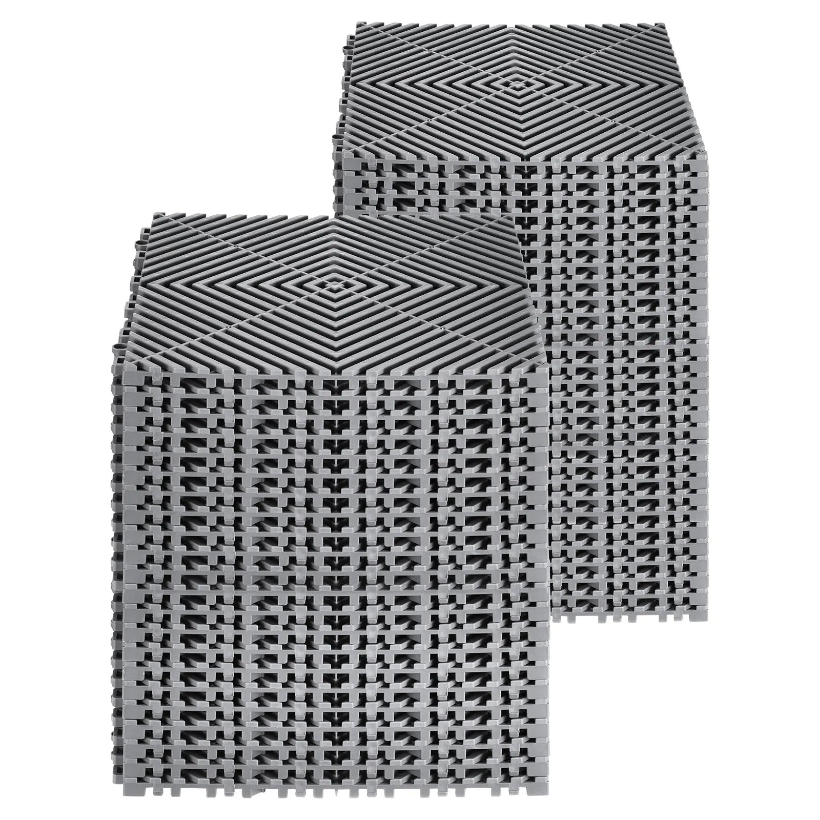 VEVOR Modular Drainage Mat Interlocking Floor Tile 12” x 12” Drainage Cushion