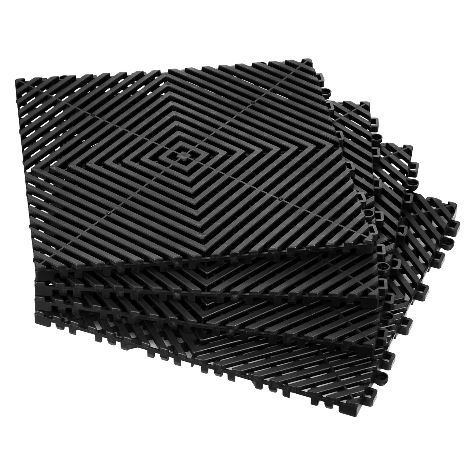 VEVOR Interlocking Drainage Mat Modular Floor Tile 12” x 12” Drainage Cushion