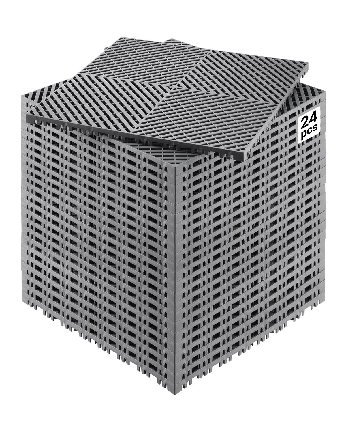 VEVOR Drainage Mat Modular Interlocking Mat 15.7” x 15.7” Drainage Floor Tile