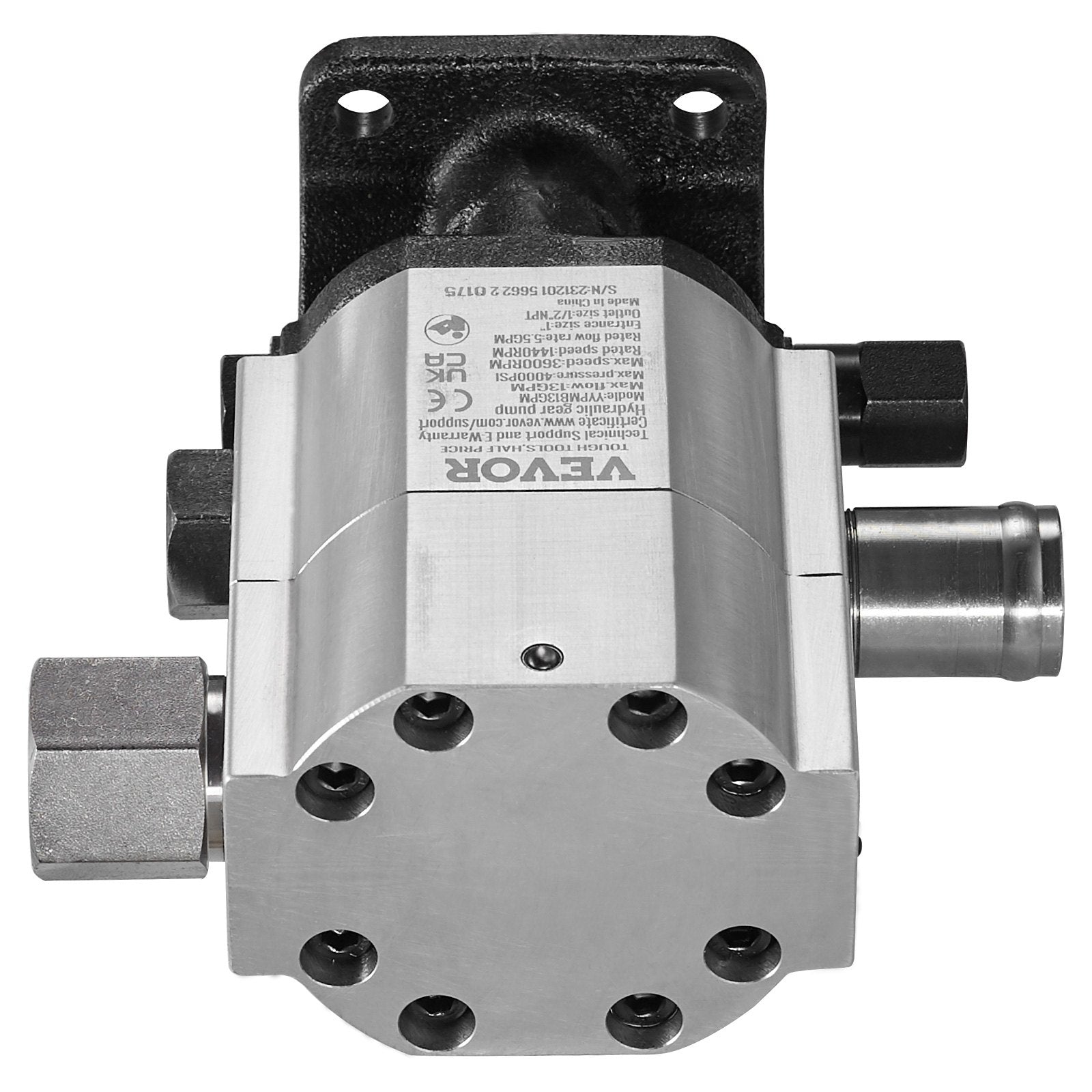 VEVOR Hydraulic Wood Log Splitter Pump 13GPM 2 Stage 3000PSI Hydraulic Gear Pump