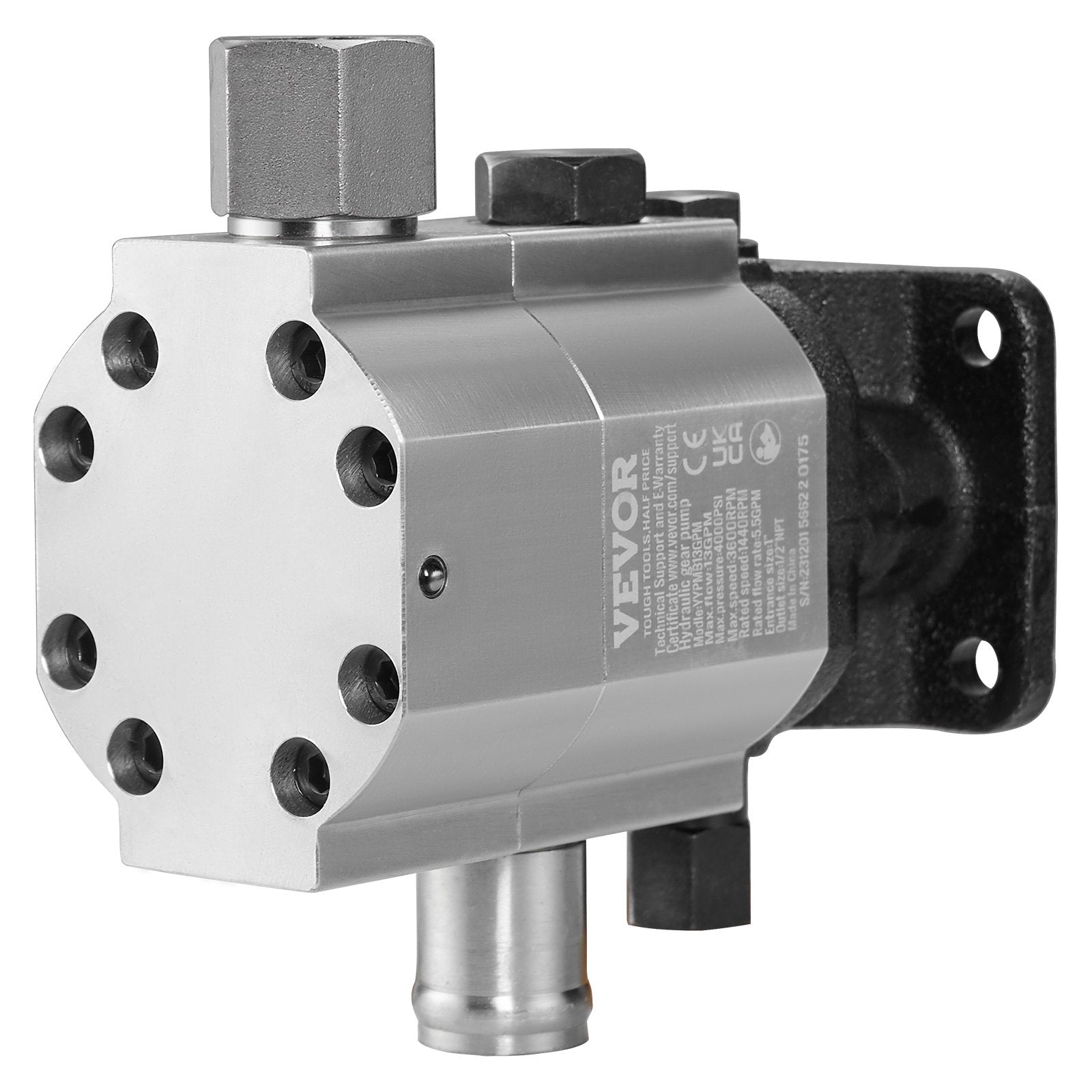 VEVOR Hydraulic Wood Log Splitter Pump 13GPM 2 Stage 3000PSI Hydraulic Gear Pump
