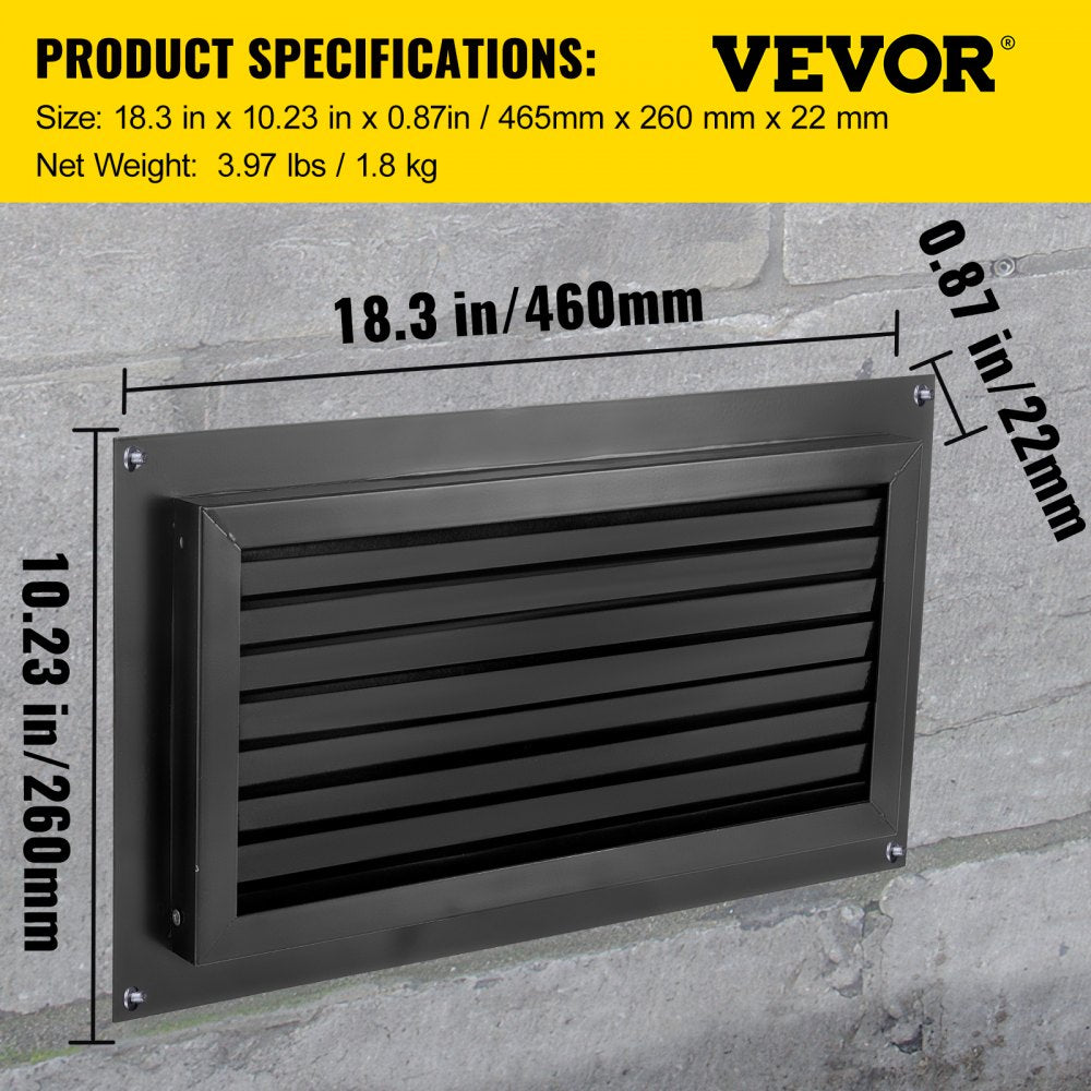 Vevor Crawl Space Flood Vent Foundation Flood Vent 8"height X 16"width Wall Vent