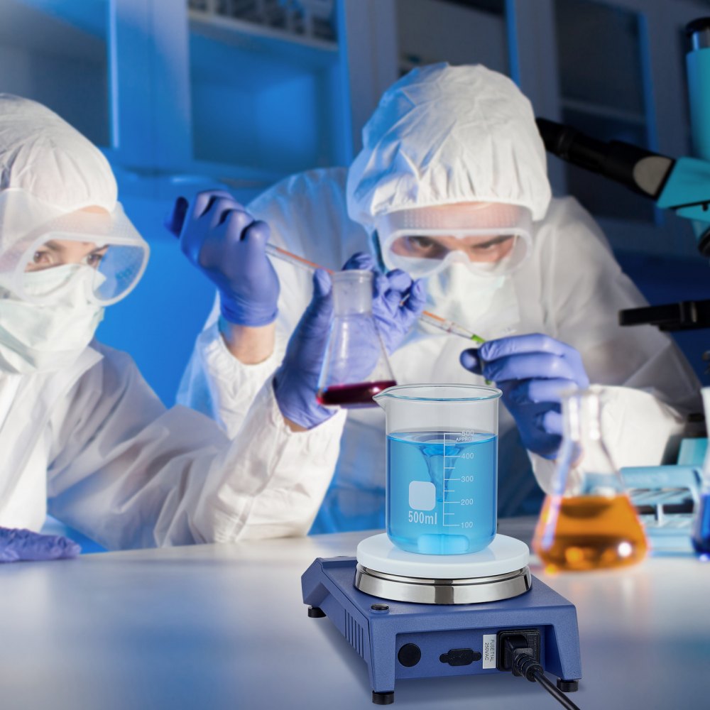 VEVOR Magnetic Stirrer, 0-1500 RPM Stir Plate with Adjustable Speed Knob, 23L Plate Stirrer Kit, Stir Bar Included