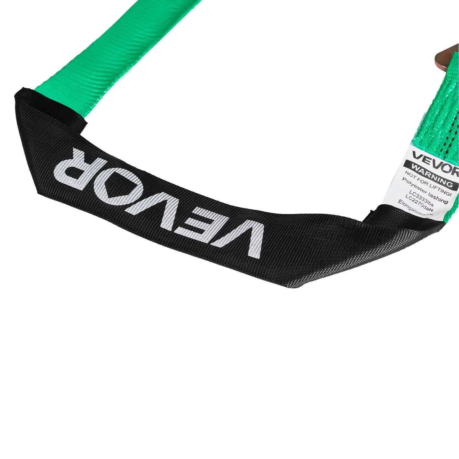 VEVOR Wheel Chock Tie-Down Kit, Tire-Style Tow Dolly Strap, Car Tie Down Kit with Heavy-Duty Hook, Break Strength 10009 lbs & Working Load 3333 lbs Motorcycle Tie-Down System with O-Ring for ATV, SUV