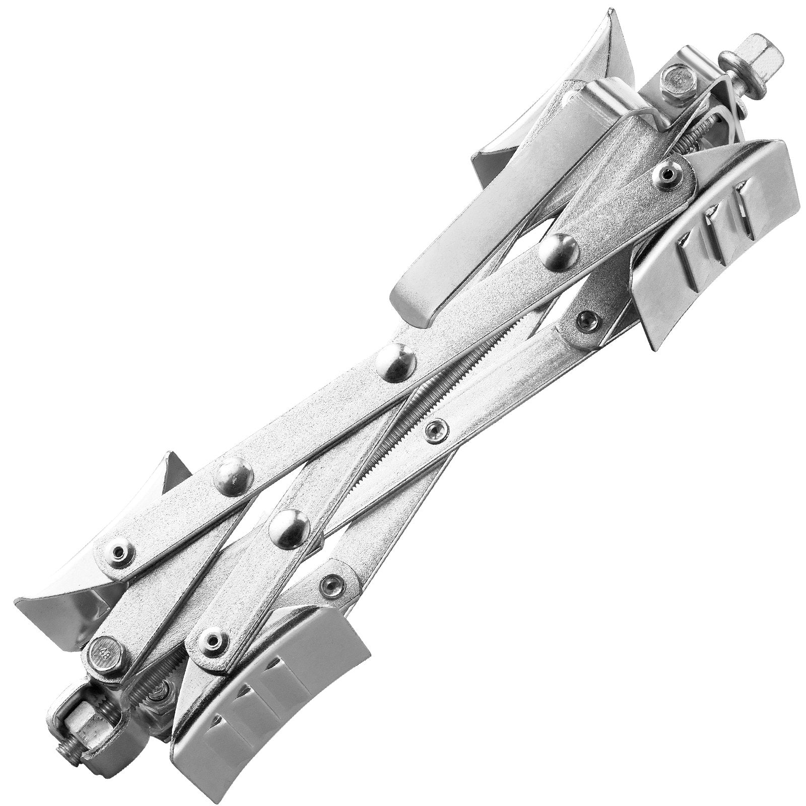 VEVOR Camper Wheel Chock Stabilizer, X-shaped RV Stabilizer Wheel Chock, Fit for 1.5" to 10" Tire Space, 2 Sets of Wheel Chocks with Ratchet Wrench and Storage Bag for Campers Travel Trailers Trucks