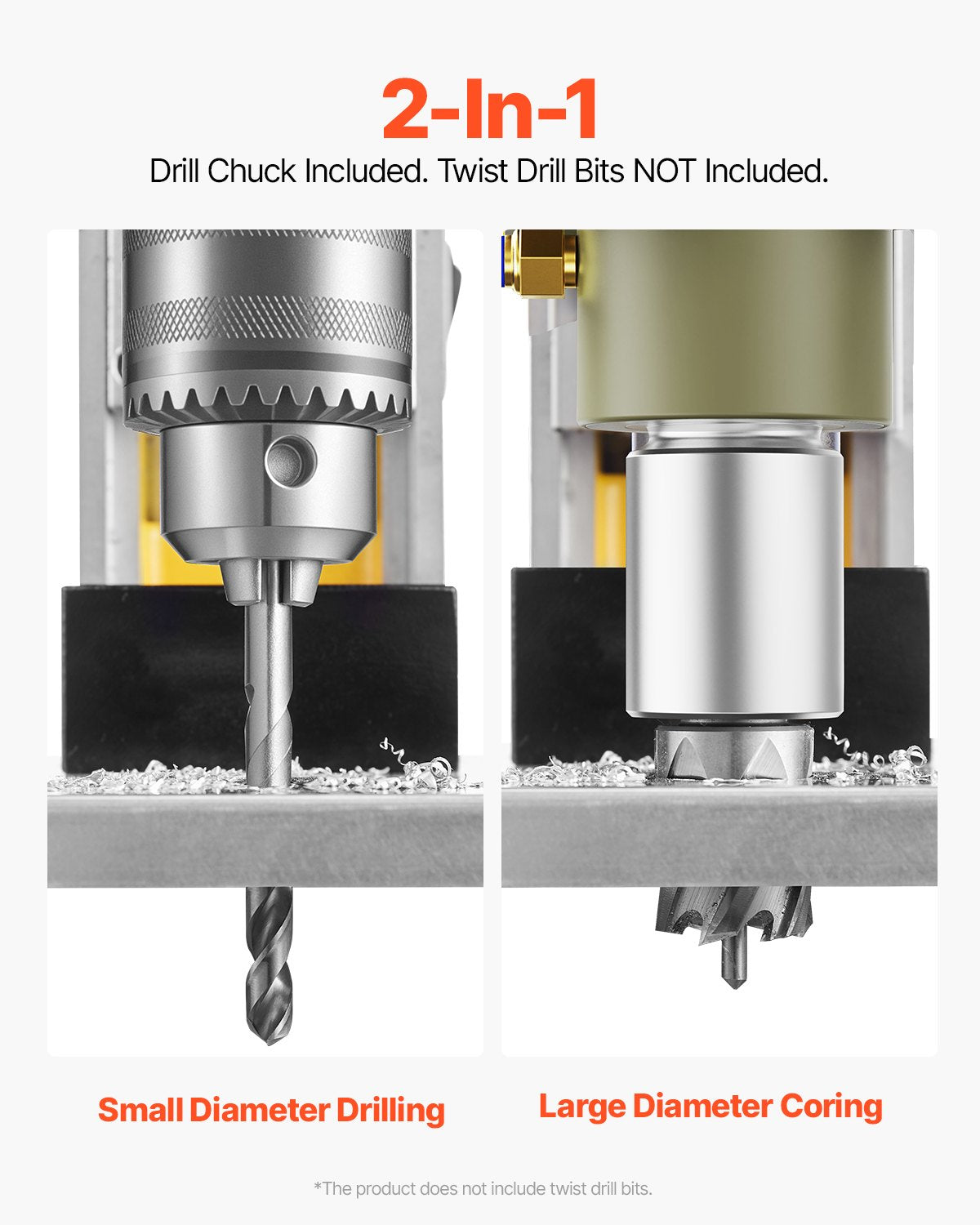 Magnetic Drill 1400W 2810 lbf Mag Drill Press 1.6 in Boring Diameter 800 RPM