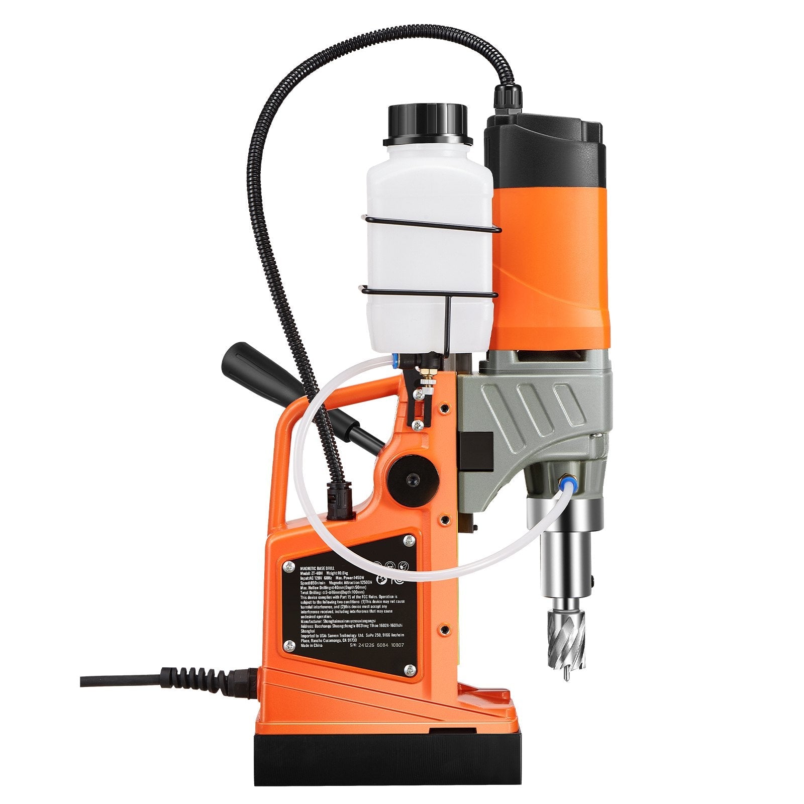 VEVOR Magnetic Drill, 1450W 1.57" Boring Diameter, 12500N 850 RPM Portable Electric Mag Drill Press, Drilling Machine for any Surface Home Improvement Industry Railway