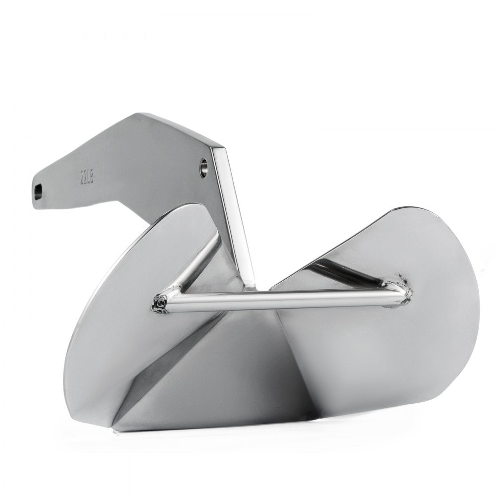 VEVOR Boat Anchor, 14LBS 6.35KG Stainless Steel Delta Style, Heavy Duty Triangular Anchor Fit for 20-35 FT Boats