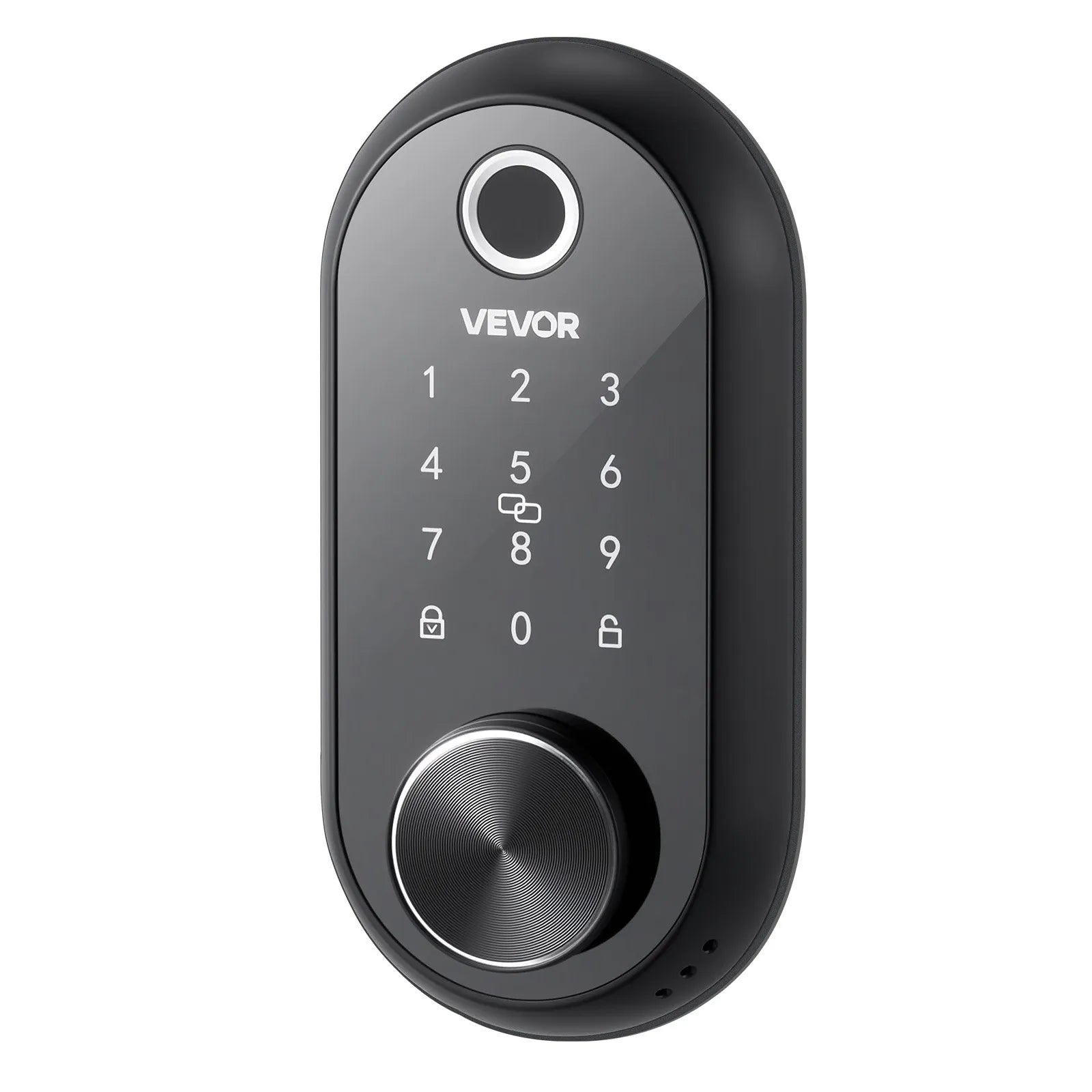 Vevor Fingerprint Door Lock – Biometric Keyless Entry Deadbolt with Touchscreen | Matte Black