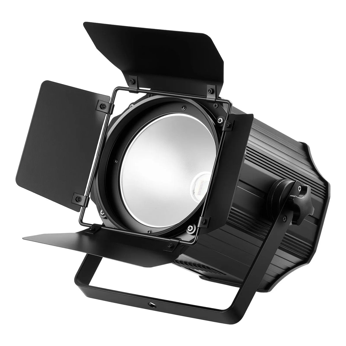 200W 6-in-1 COB PAR Stage Light with Barn Doors – RGBWA-UV Spotlight with DMX, Sound & Auto Modes