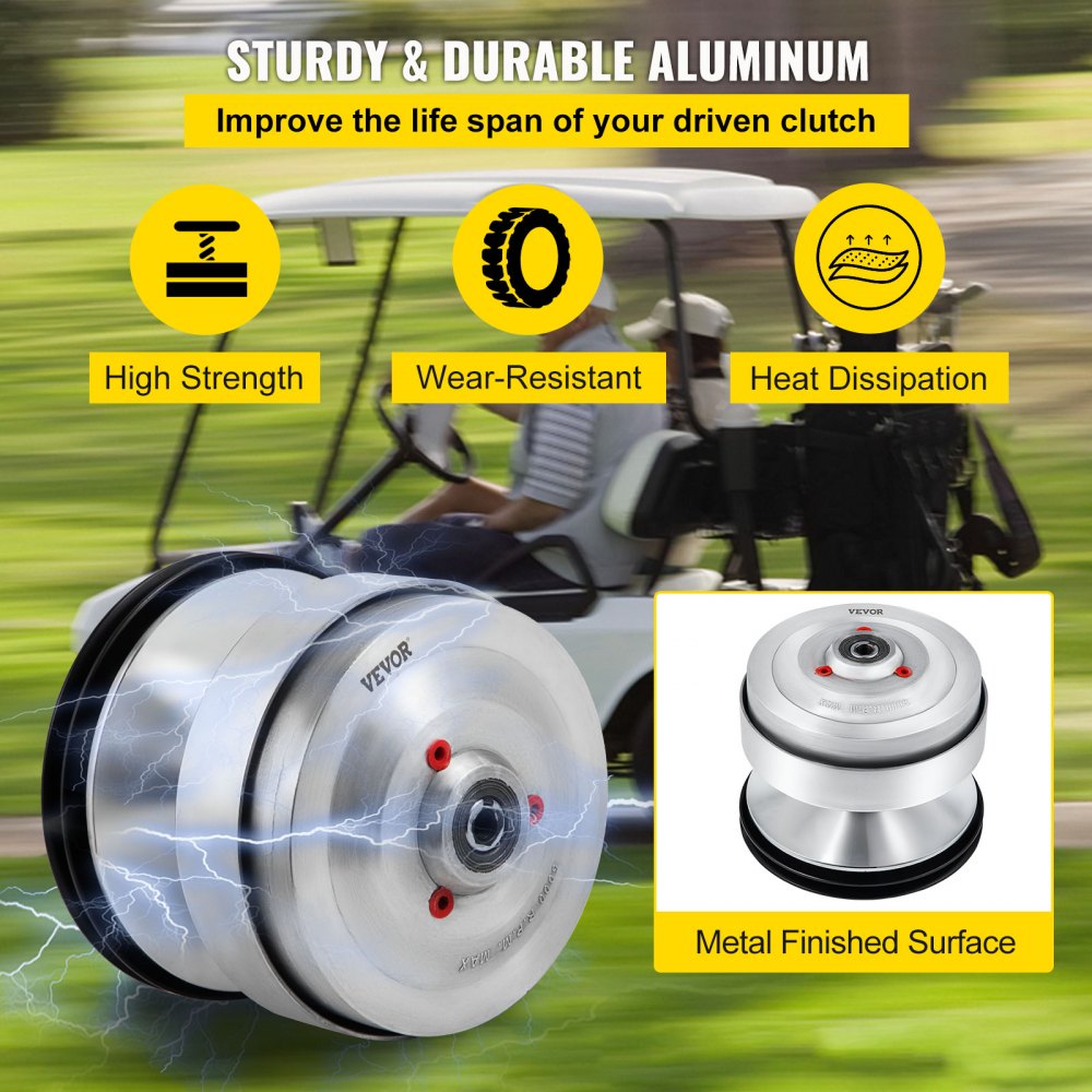 VEVOR Club Car Gas Golf Cart Drive Clutch DS Precedent Front Clutch Dry Centrifugal Clutch Compatible with U5000 RPM 5700 Nivel Metal CP0020 5700