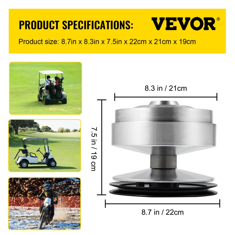 VEVOR Club Car Gas Golf Cart Drive Clutch DS Precedent Front Clutch Dry Centrifugal Clutch Compatible with U5000 RPM 5700 Nivel Metal CP0020 5700