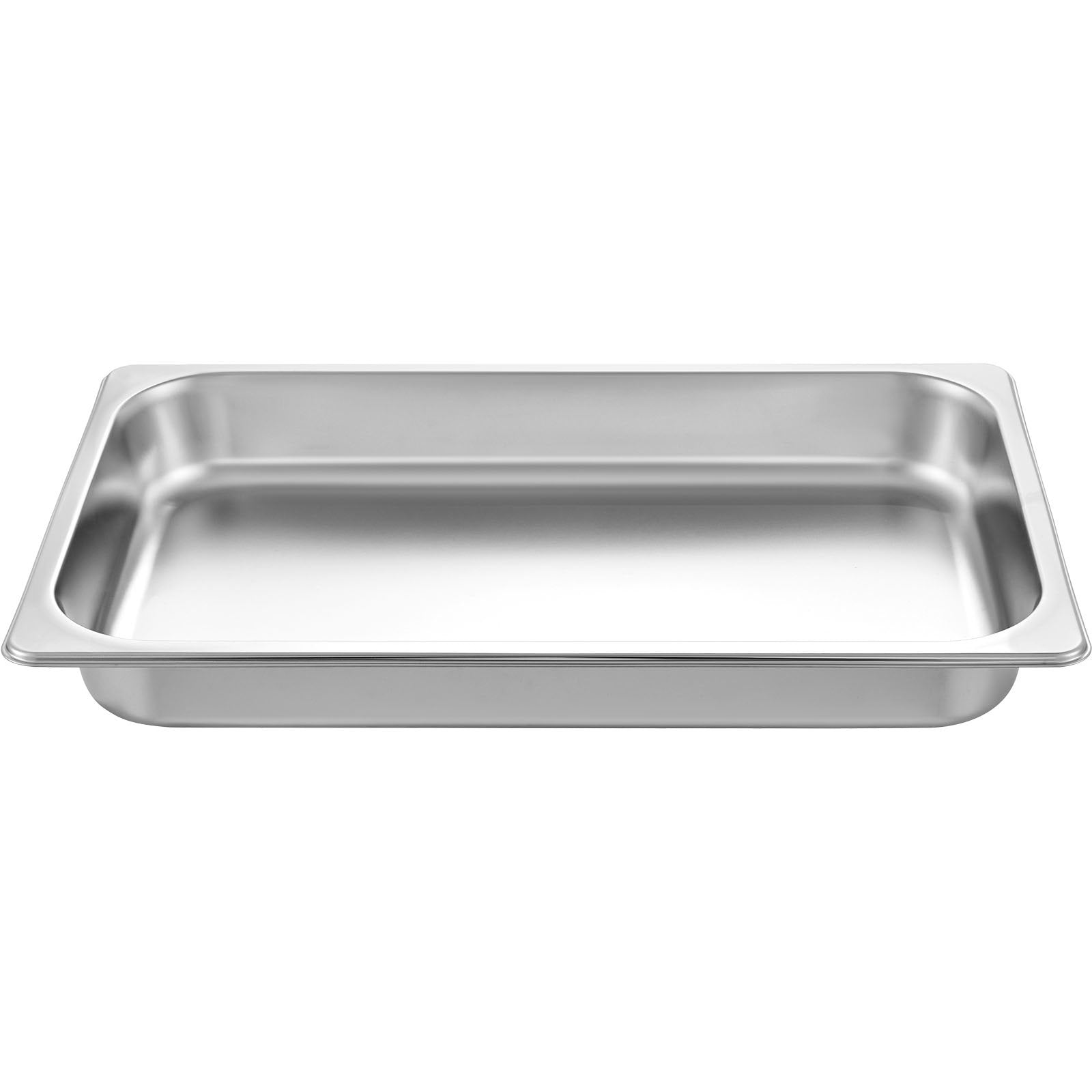 VEVOR Hotel Pan 2.5 Deep 6 Packs Steam Table Pan Full Size 9 Quart Stainless Steel Steam Table Pan