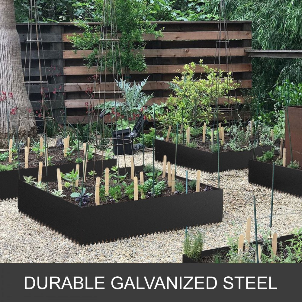 VEVOR Steel Landscape Edging 40 x 8 Inch Steel Edging For Landscaping 4pcs Steel Garden Edging Border Landscape Edging Steel Lawn Edging Garden Edging Garden Border Edging Metal Edging