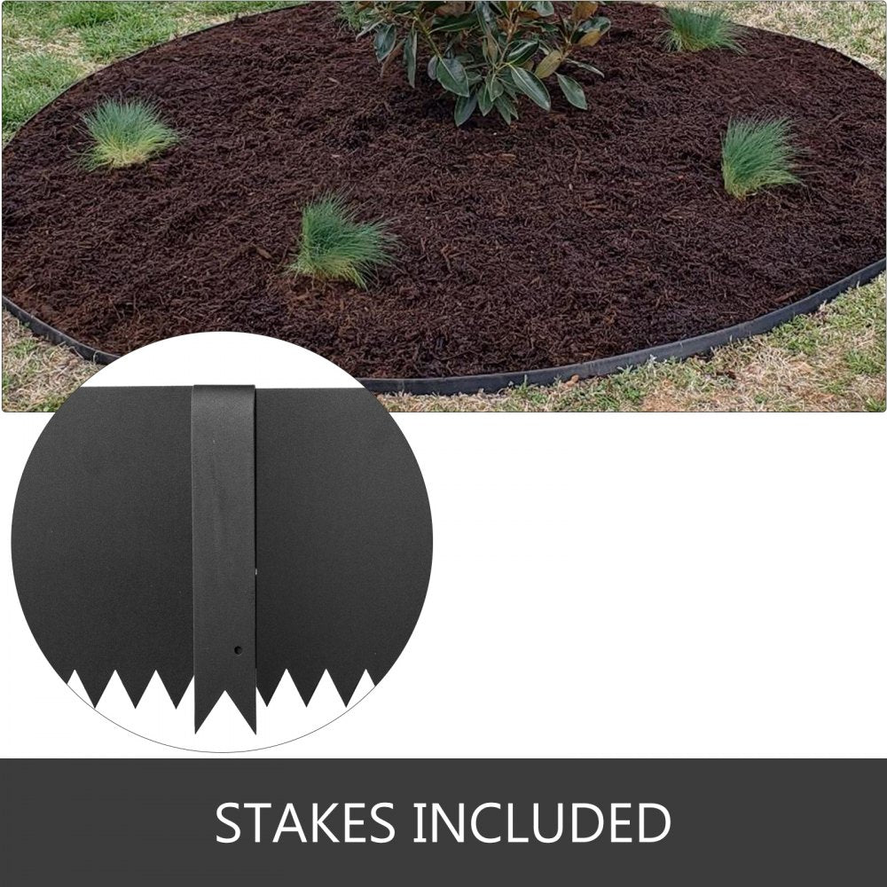 VEVOR Steel Landscape Edging 40 x 8 Inch Steel Edging For Landscaping 4pcs Steel Garden Edging Border Landscape Edging Steel Lawn Edging Garden Edging Garden Border Edging Metal Edging