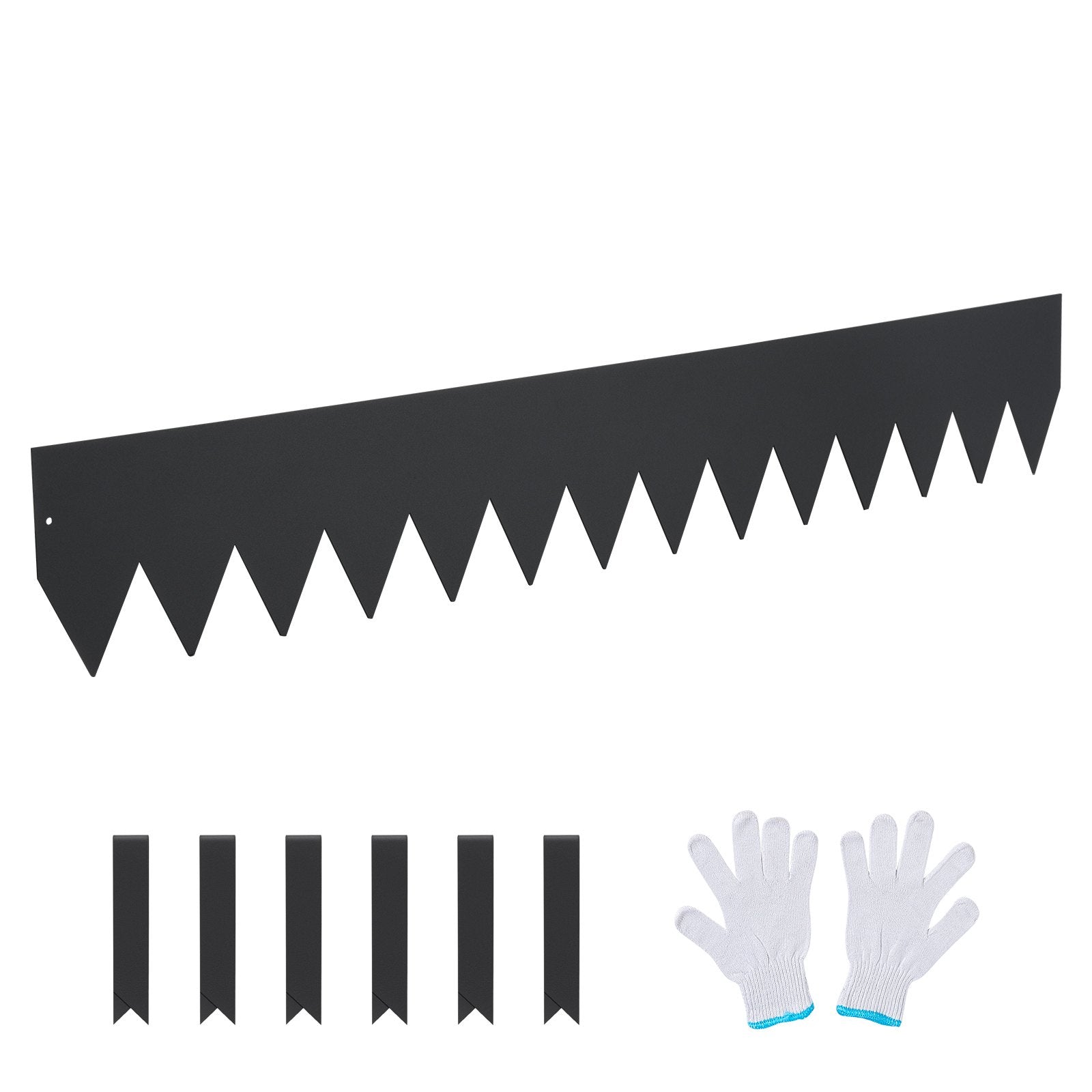 VEVOR Steel Landscape Edging, 4-pack Steel Garden Edging Borders, 40" L x 6" H Strips, Hammer-in Edging Border with 6 Clips, Bendable Metal Landscape Edging for Yard, Garden, Lawn