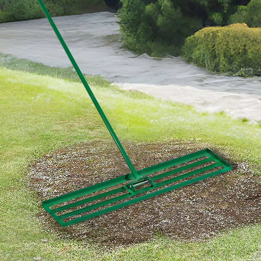VEVOR Lawn Leveling Rake, 48" x 10" Heavy Duty Lawn Leveler with 78" Steel Extended Handle