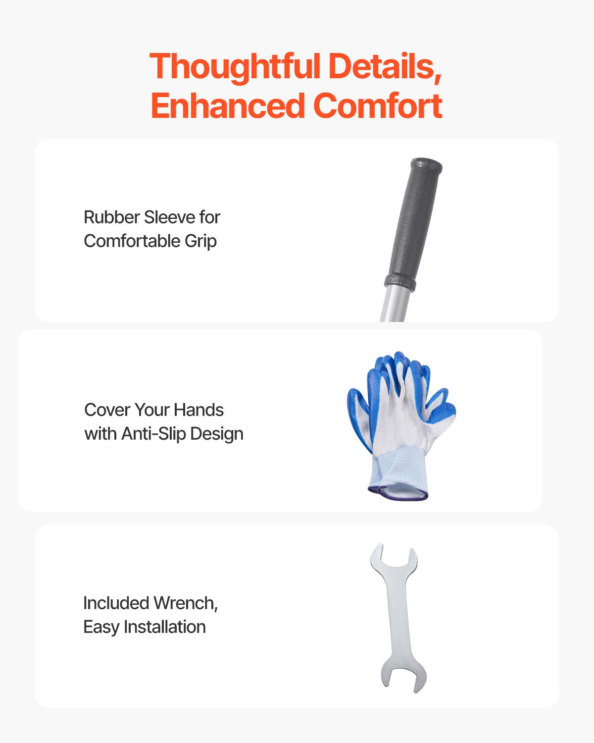 VEVOR 10x17in Lawn Leveling Rake 78 in Adjustable Handle for Yard Golf Court