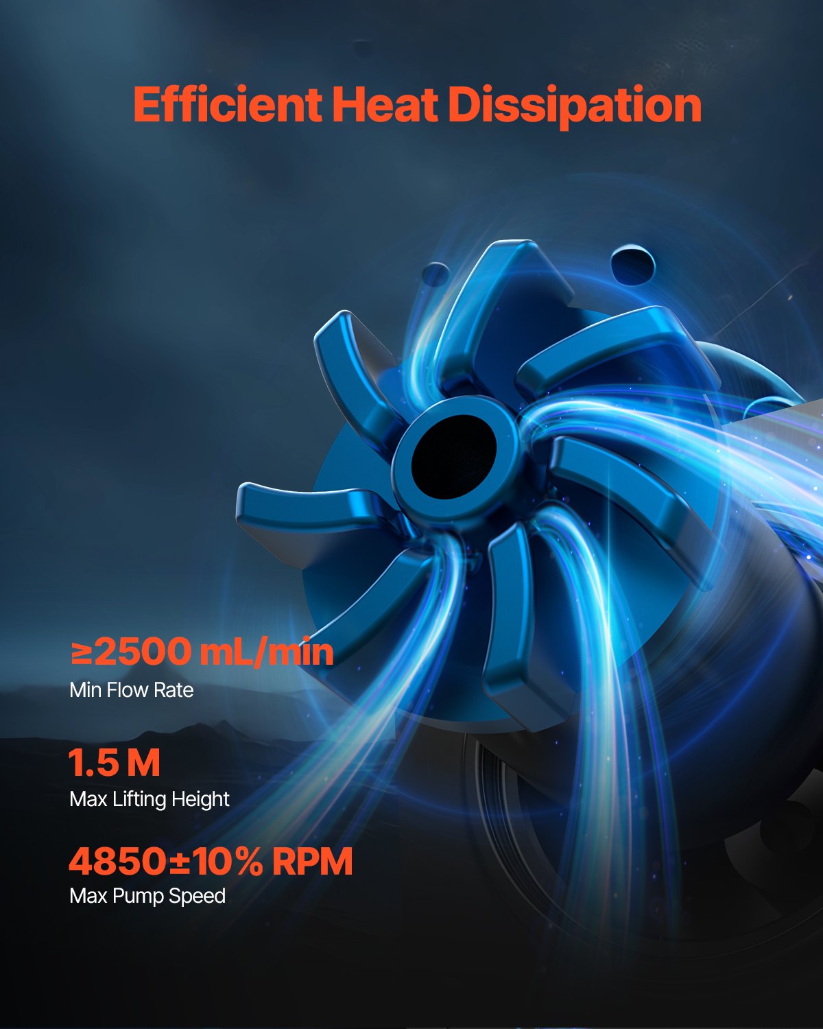 VEVOR CPU Liquid Cooler AIO CPU Water Cooler with ARGB Light & 120 mm PWN Fans