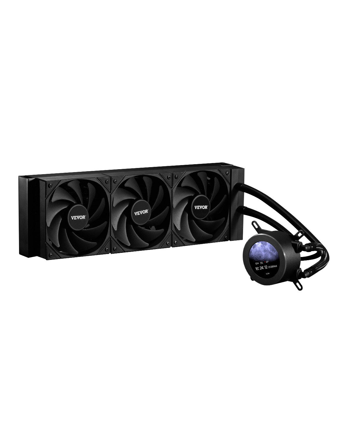 VEVOR CPU Liquid Cooler AIO CPU Water Cooler with 3 PWN Fans(120 mm) Intel AMD