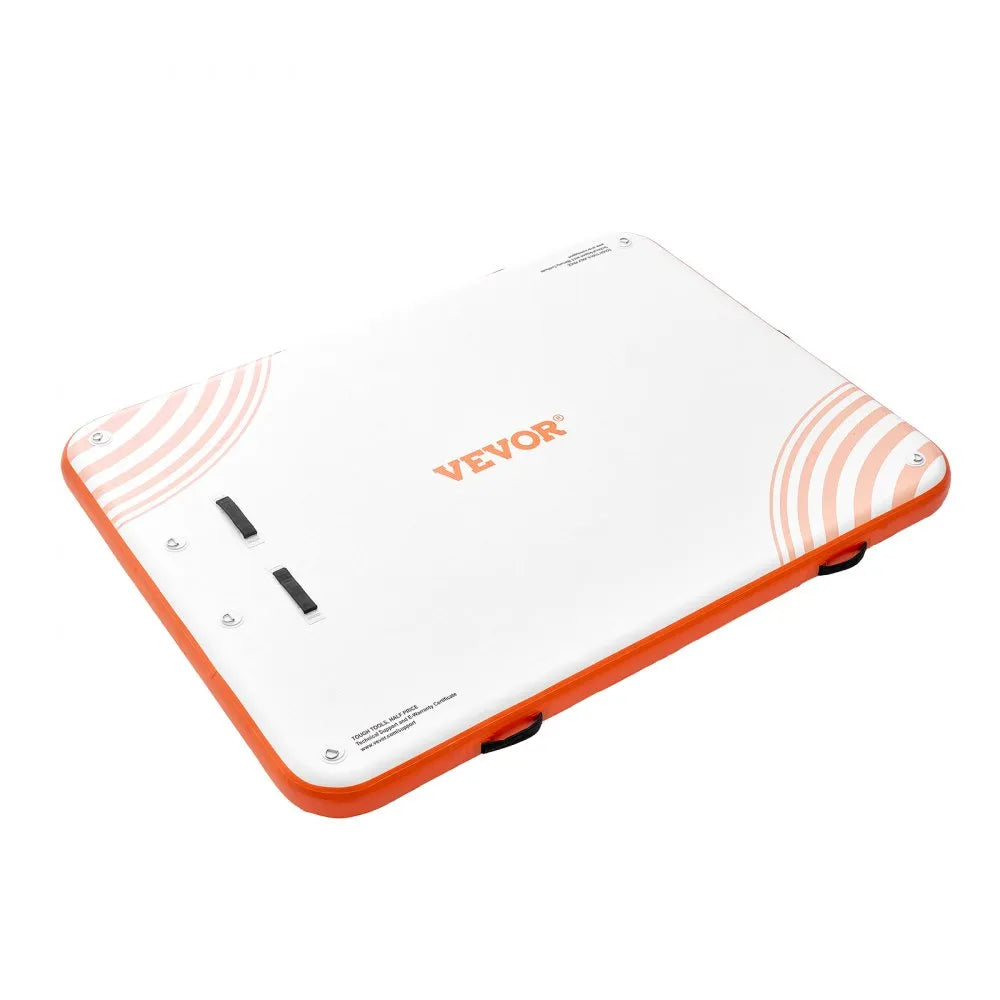 VEVOR Inflatable Floating Dock, 8 x 6FT Inflatable Dock Platform, Non-Slip Water Floating Dock Mat with Portable Carrying Bag & Detachable Ladder, Floating Platform Island Raft for Pool Beach Ocean