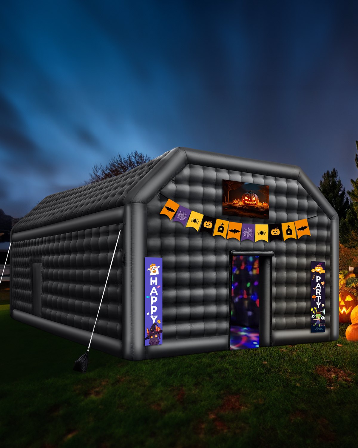 VEVOR Inflatable Nightclub 26.2 x 19.7 x 13.1 Ft Blow up Party Tent with Lights