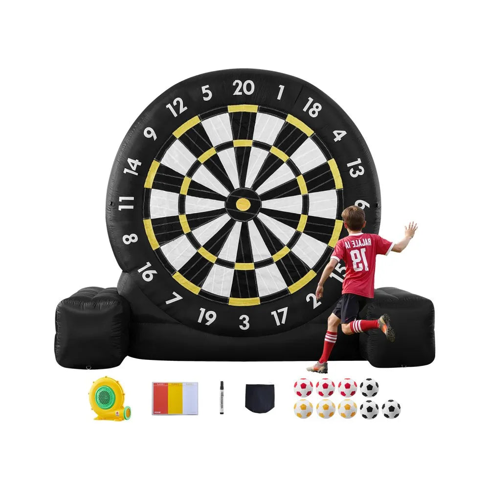 VEVOR Inflatable Soccer Dart Board over 8 ft High with 9 Kick Balls & Air Pump