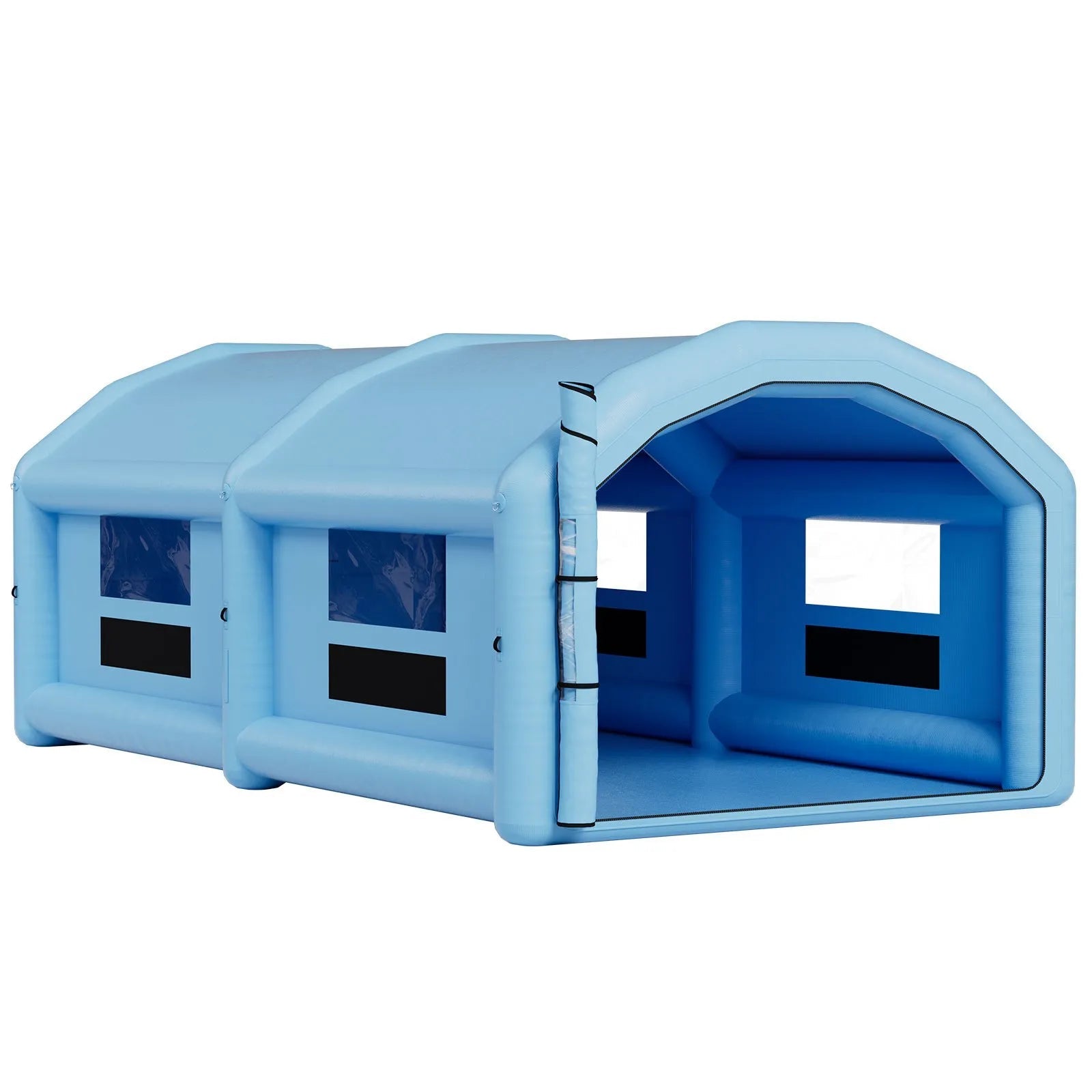 VEVOR Inflatable Paint Booth, 32.81 x 19.69 x 13.12 ft, Inflatable Spray Booth with 950W and 1100W Blowers and Air Filter System, Round Roof, for Painting Car, Truck, Furniture, Automotive Sheet Metal