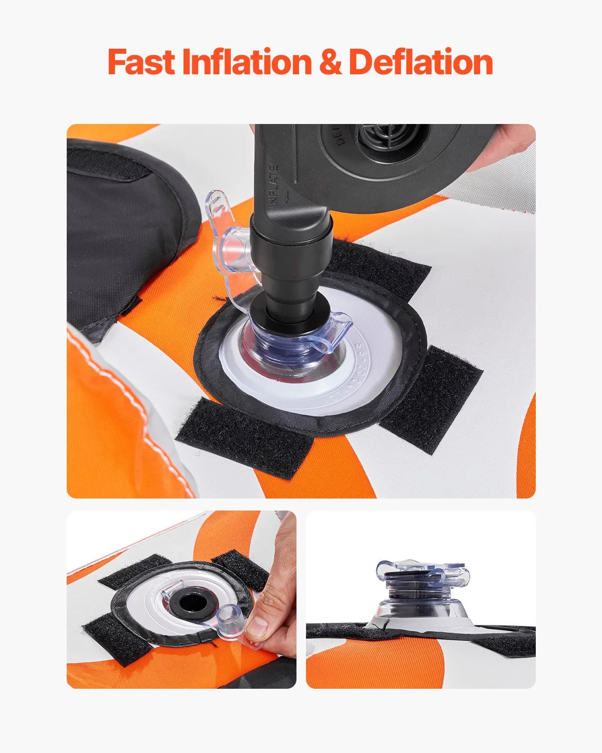 VEVOR Towable Tubes for Boating 2-Person Inflatable Boat Towable with 2 Cockpits