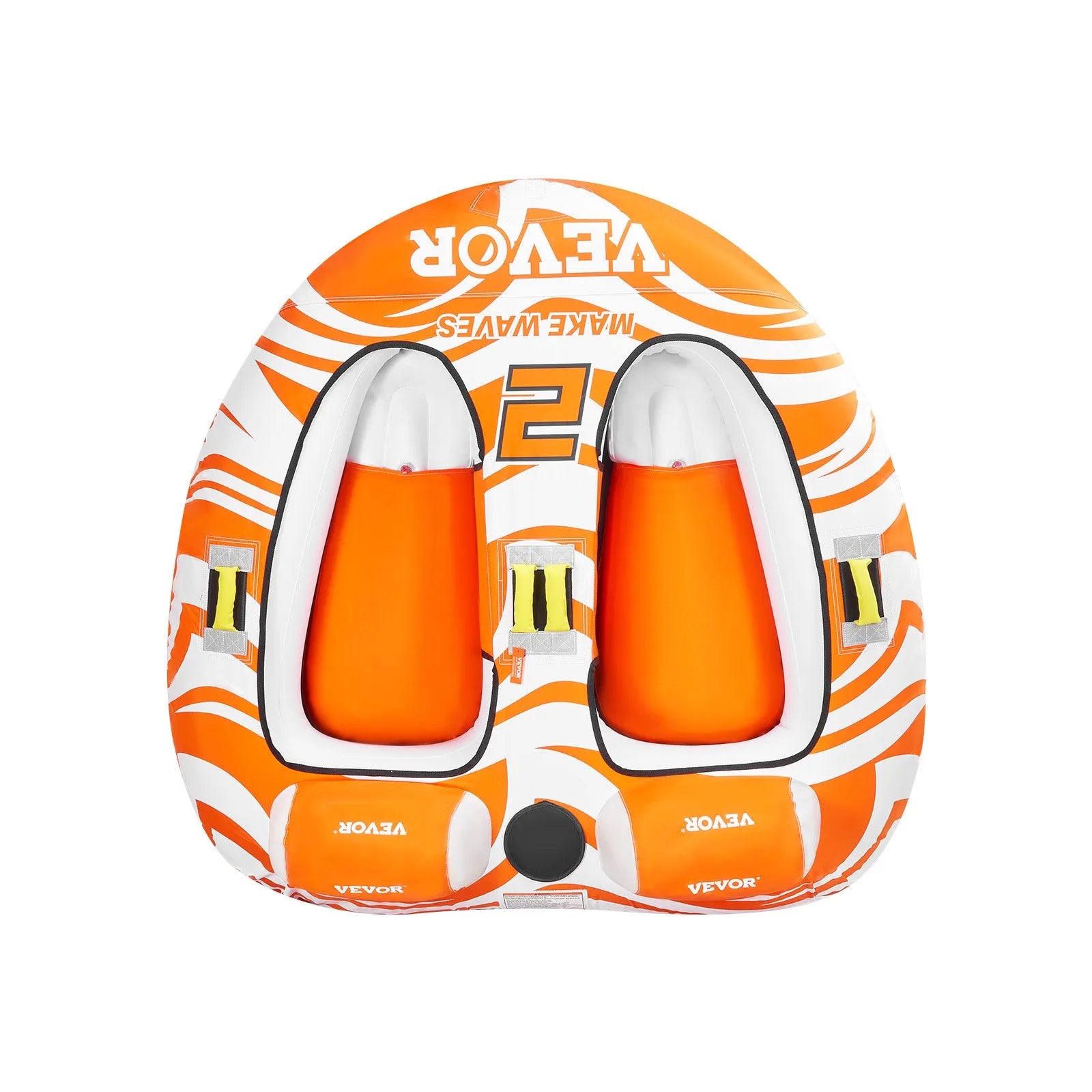 VEVOR Towable Tubes for Boating 2-Person Inflatable Boat Towable with 2 Cockpits