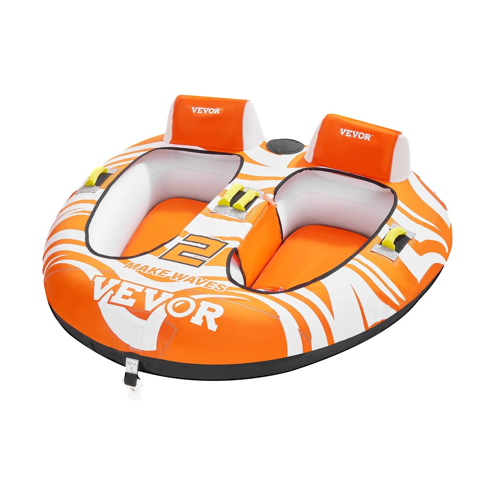 VEVOR Towable Tubes for Boating 2-Person Inflatable Boat Towable with 2 Cockpits