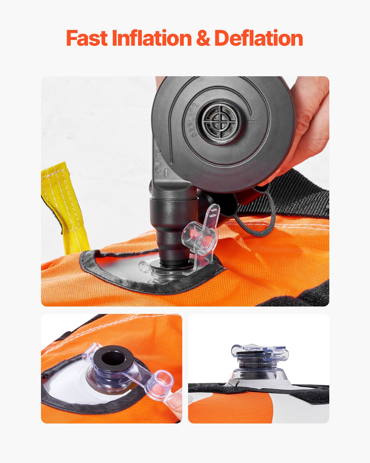 VEVOR Towable Tube for Boating 1-4 Riders Inflatable Boat Tubes and Towables