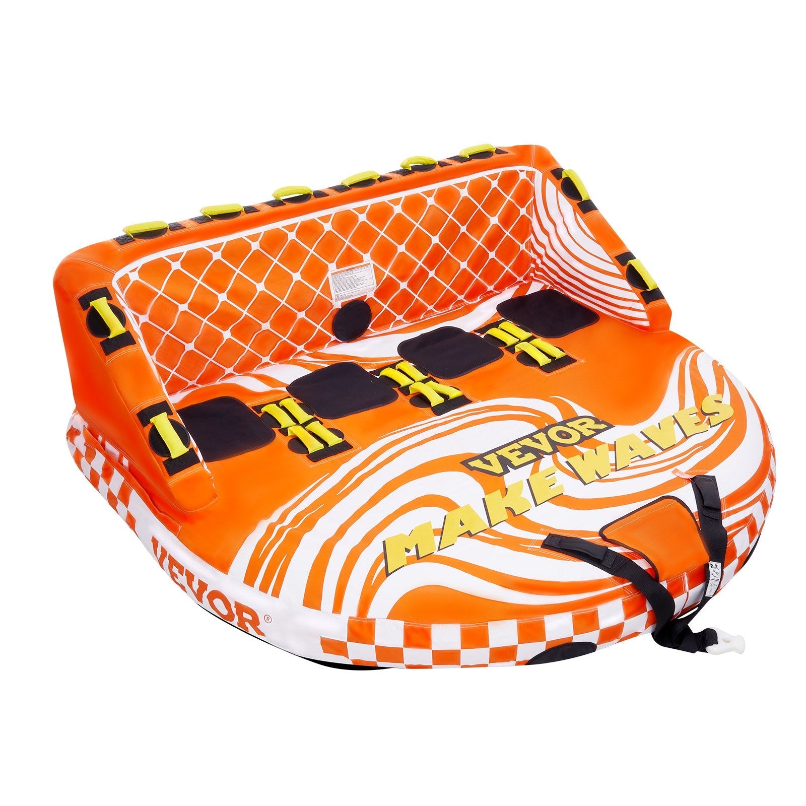 VEVOR Towable Tube for Boating 1-4 Riders Inflatable Boat Tubes and Towables